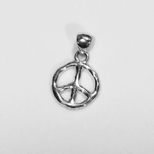 Sterling Silver Piece Symbol Pendant